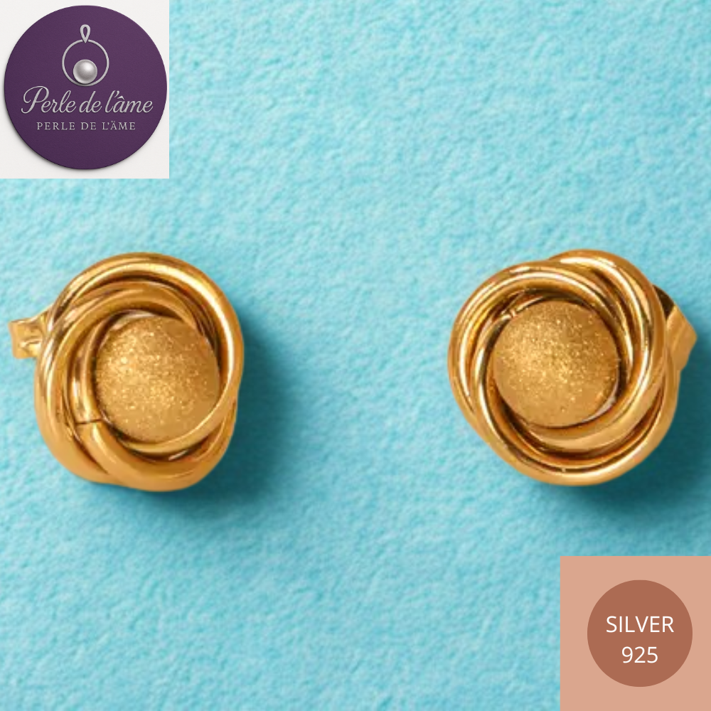 Boucles d'oreilles perles brunes