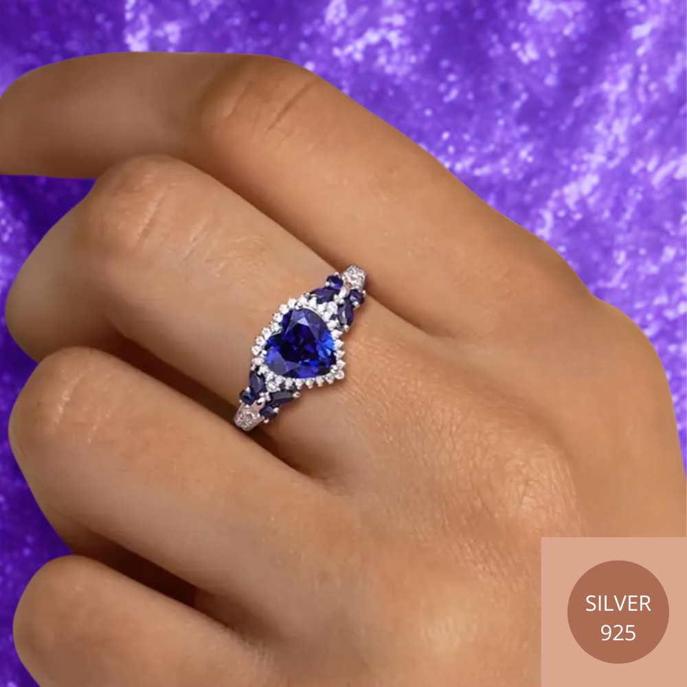 Bague Cœur Bleu