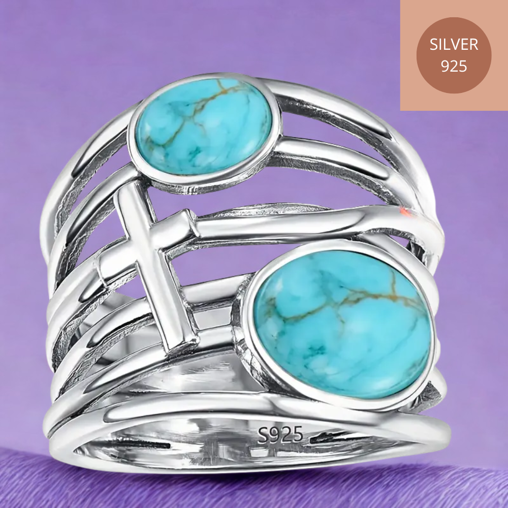 Croix Turquoise Bleue