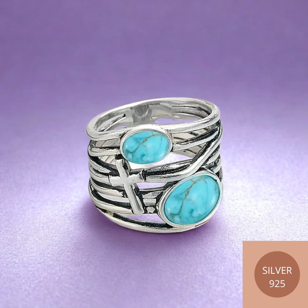 Croix Turquoise Bleue