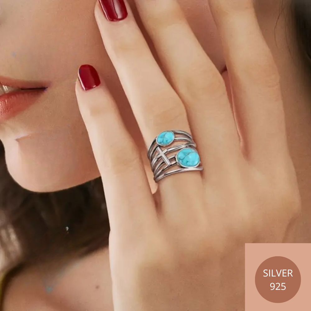 Croix Turquoise Bleue