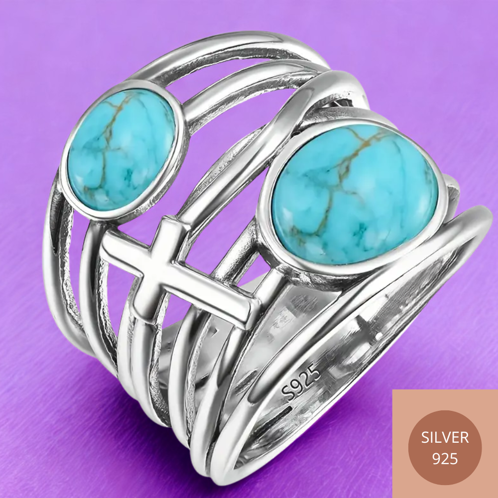 Croix Turquoise Bleue