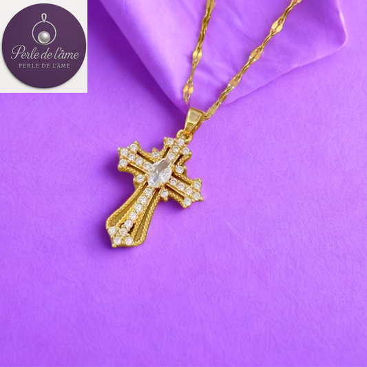 Collier Pierre brillante au centre