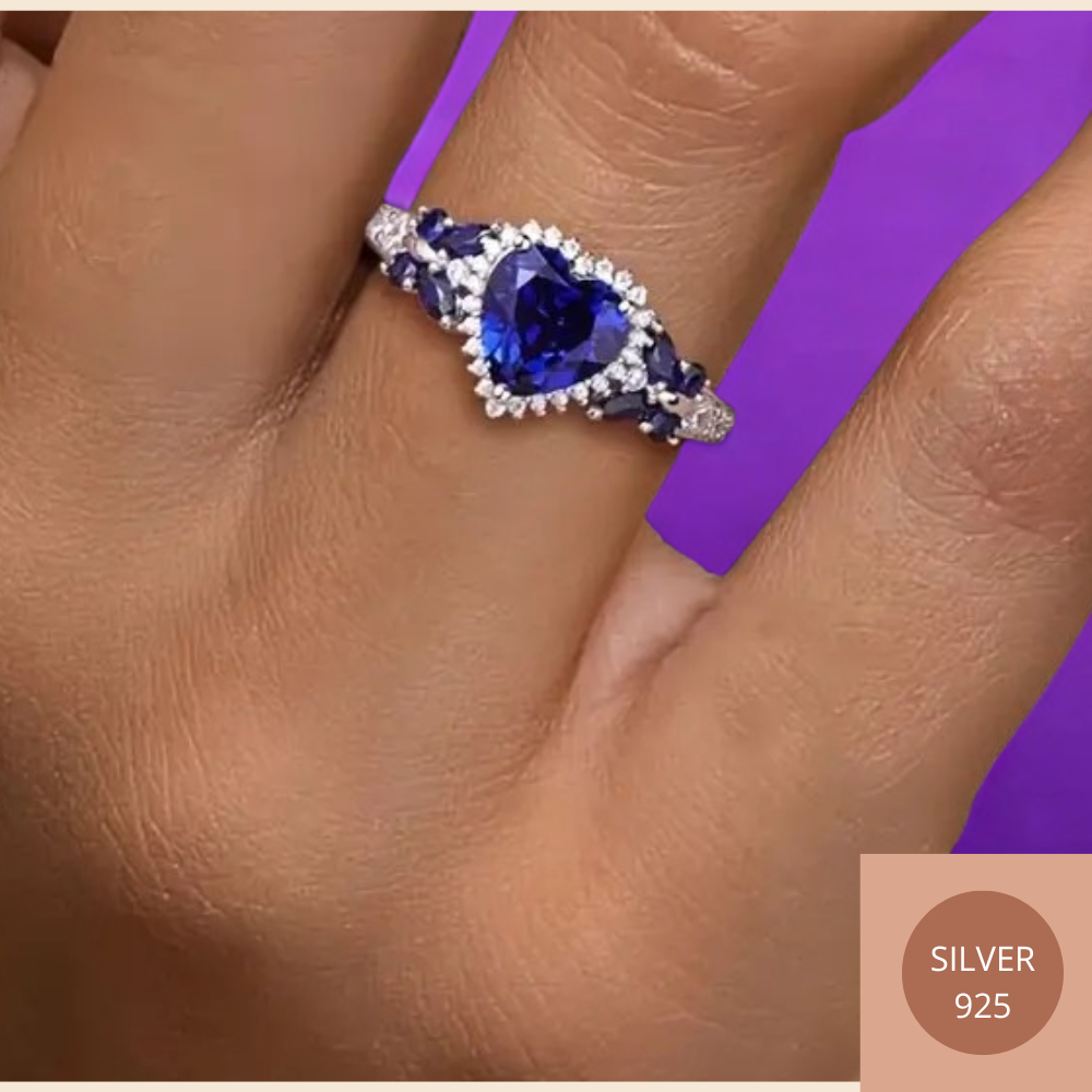 Bague Cœur Bleu