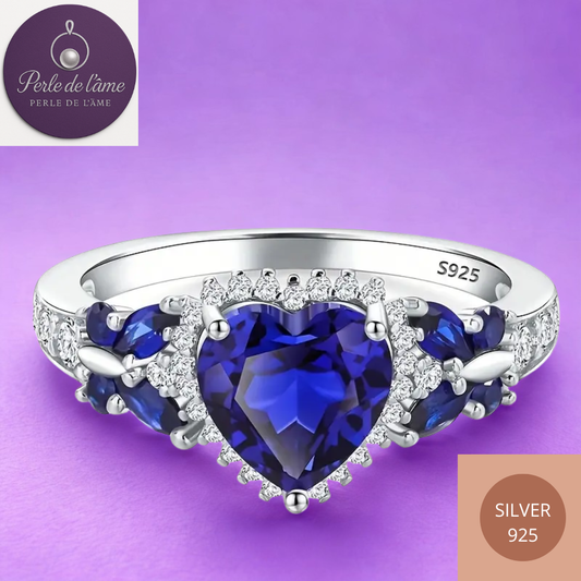 Bague Cœur Bleu