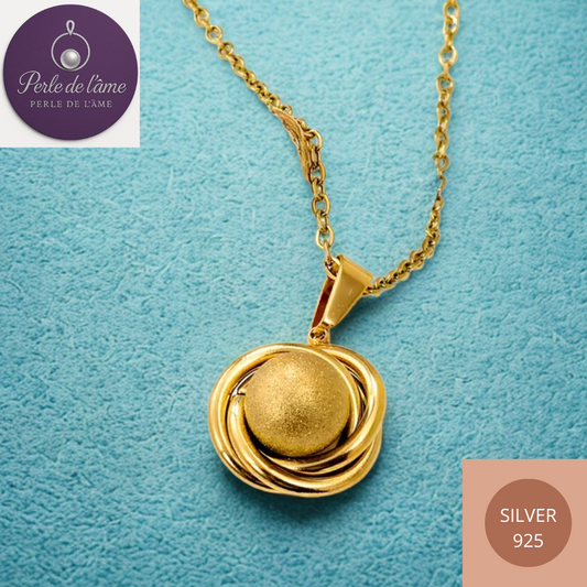 Pendentif perle brune