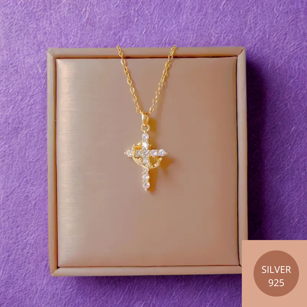 Collier Croix Couronne