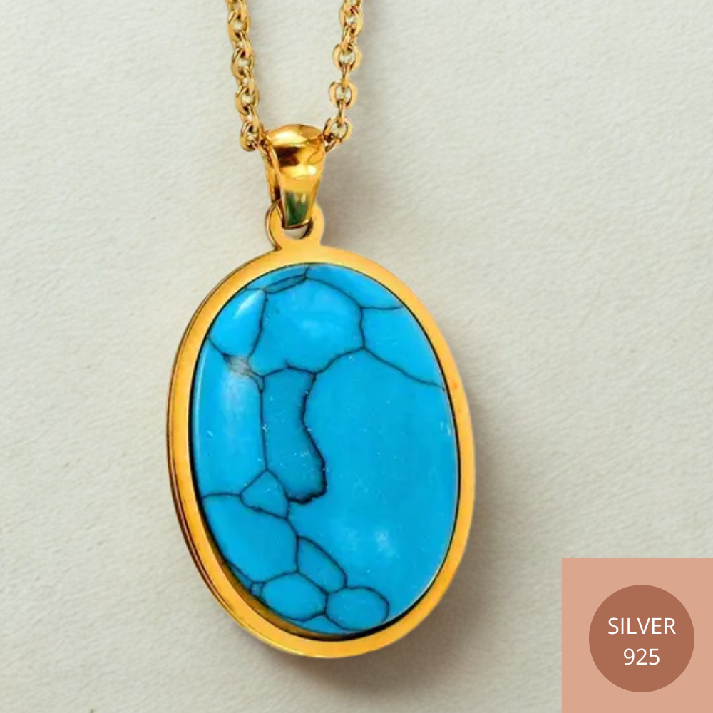Pendentif turquoise bleu