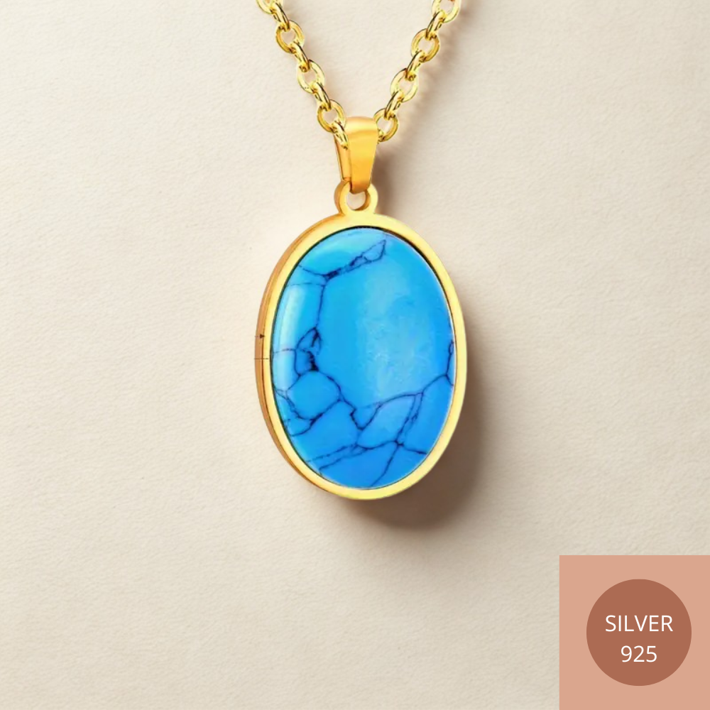 Pendentif turquoise bleu